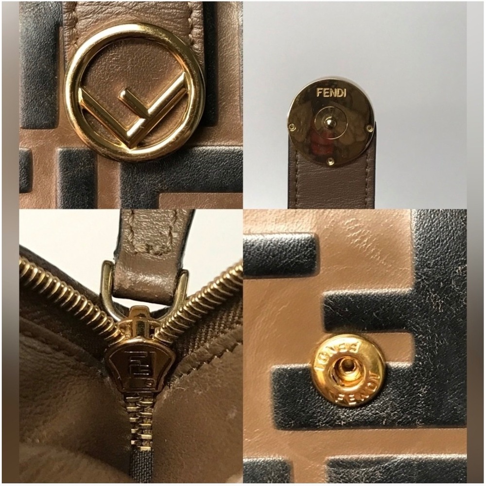 Fendi Roma Wallet FF Logo Snap Closure Bifold Coin Purse - Picture 9 of 13